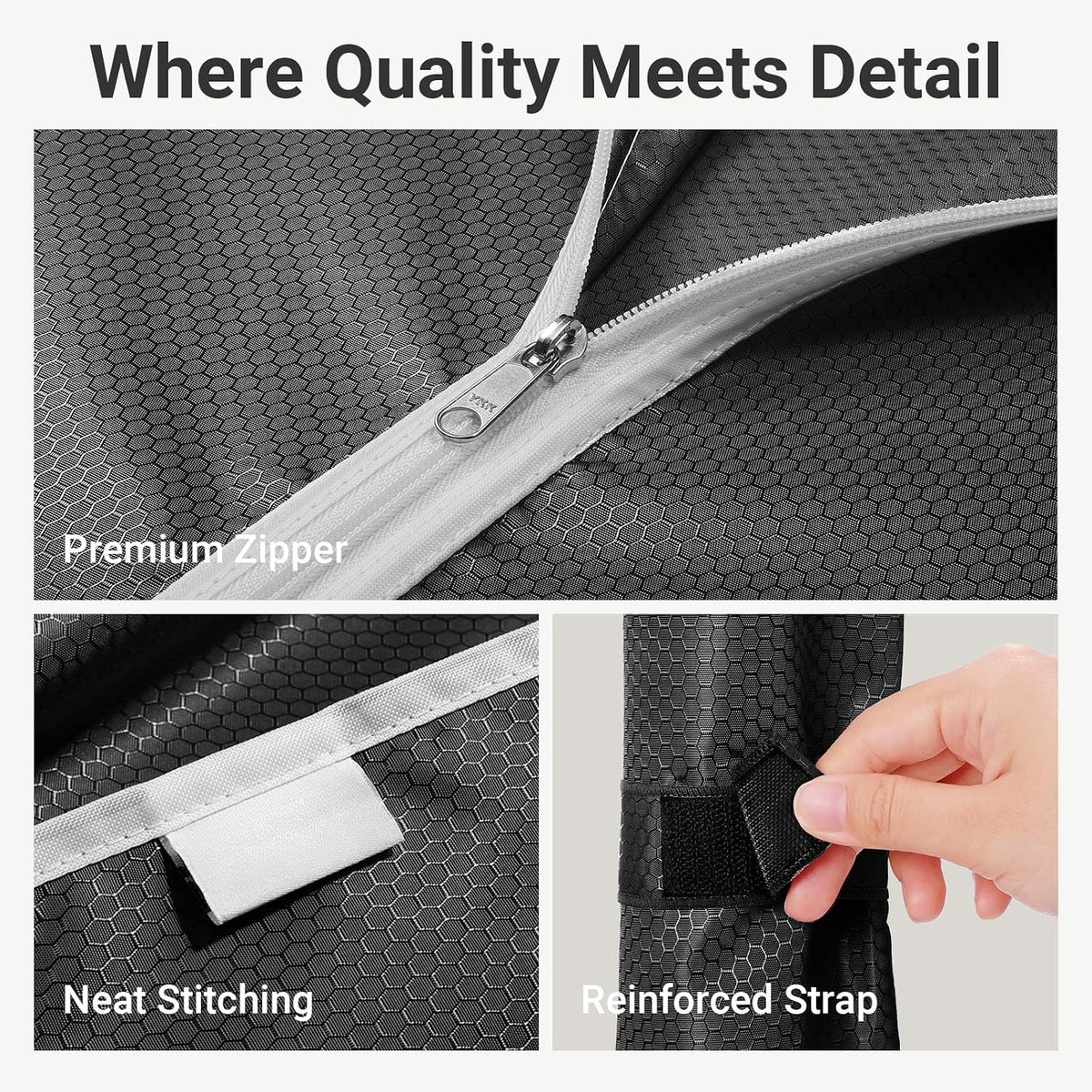 Black Rolling Portable Covered Garment Closet Rack