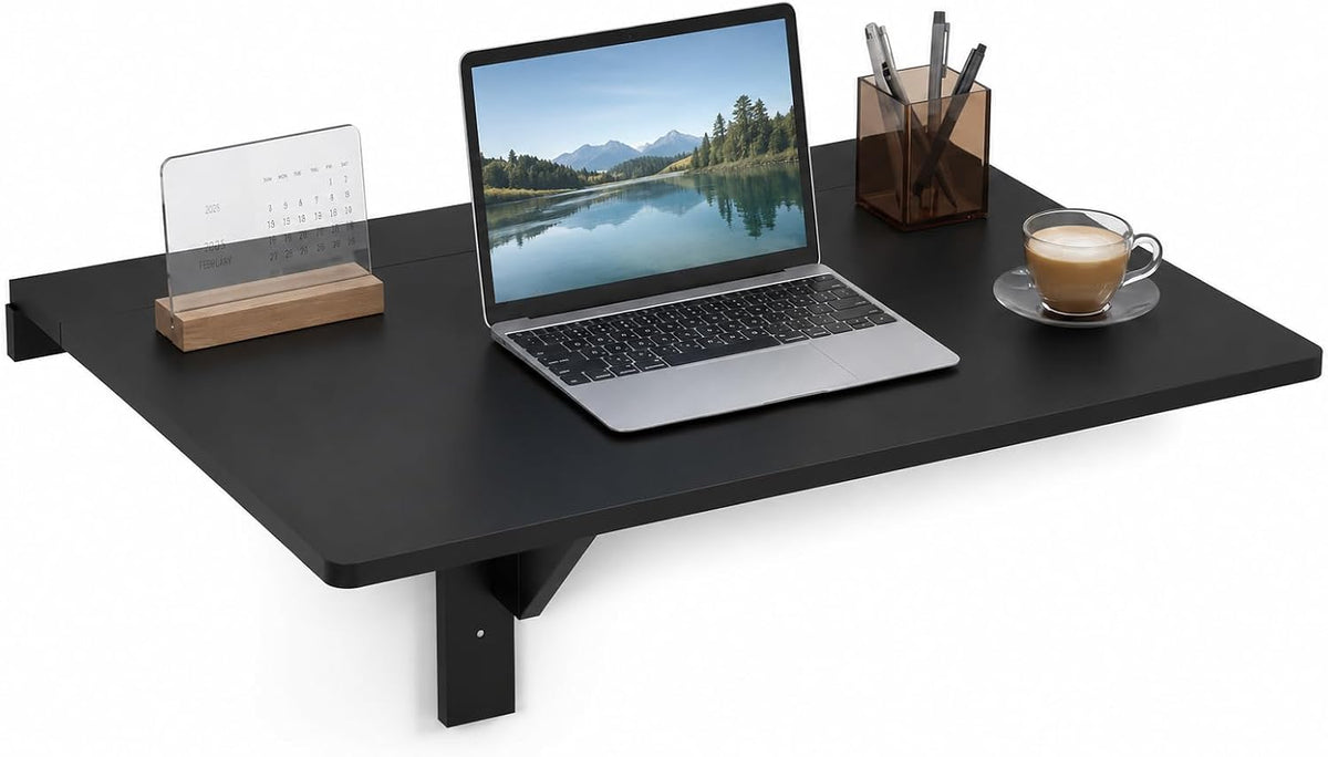 Space‑Saving Wall‑Mounted Drop‑Leaf Floating Folding Desk