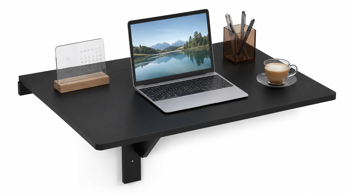 Space‑Saving Wall‑Mounted Drop‑Leaf Floating Folding Desk