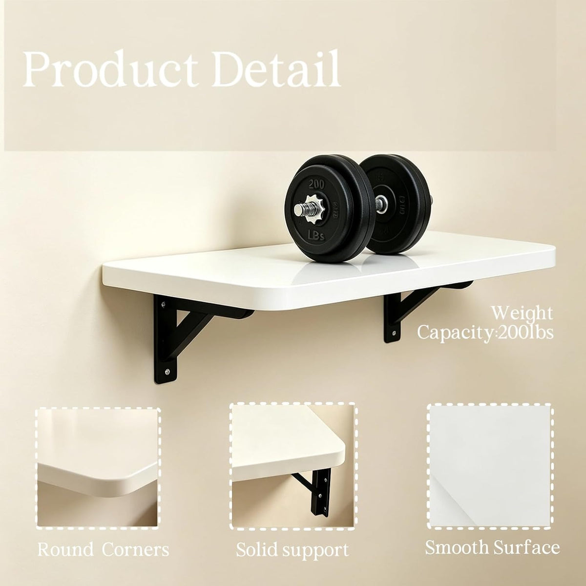 Wooden Wall‑Mounted Fold‑Down Folding Laundry Desk