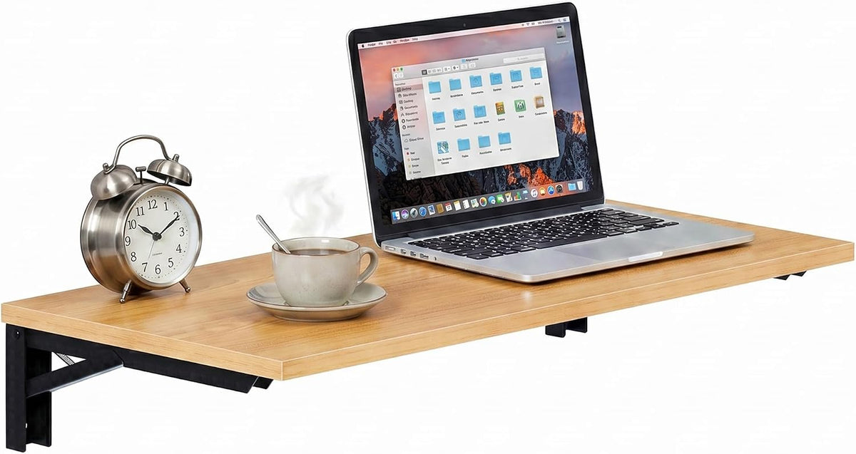 Teak Wall‑Mounted Fold‑Down Folding Work Table