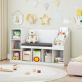 White Kids Bookshelf With Reading Nook Bench
