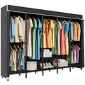 Black Extra‑Large Heavy‑Duty Covered Portable Garment Rack