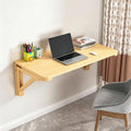 Space‑Saving Wall‑Mounted Floating Folding Wood Desk