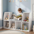 Wooden Kids Bookshelf With Reading Nook Bench