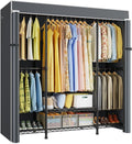 Black Heavy‑Duty Freestanding Covered Garment Rack