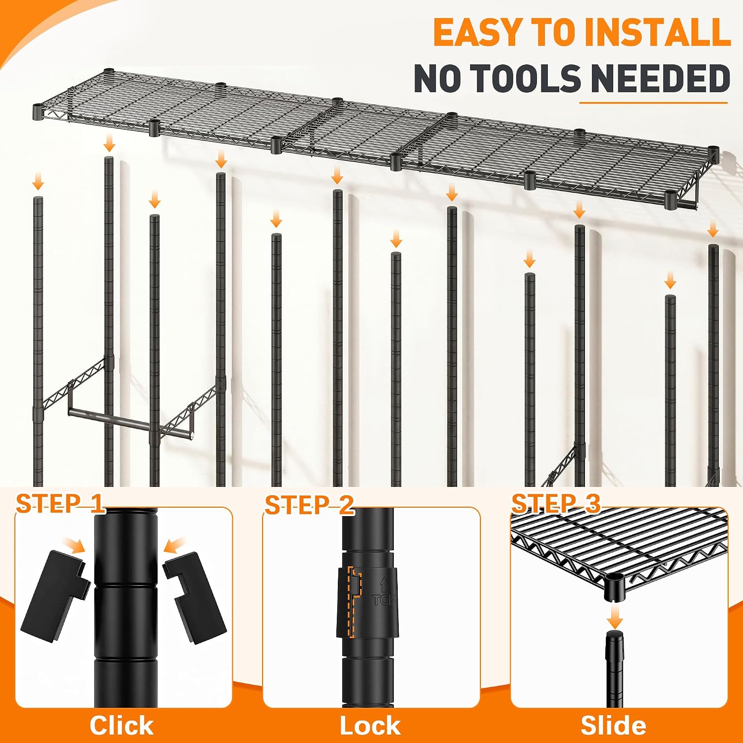 Large Heavy‑Duty Freestanding Portable Garment Closet Rack